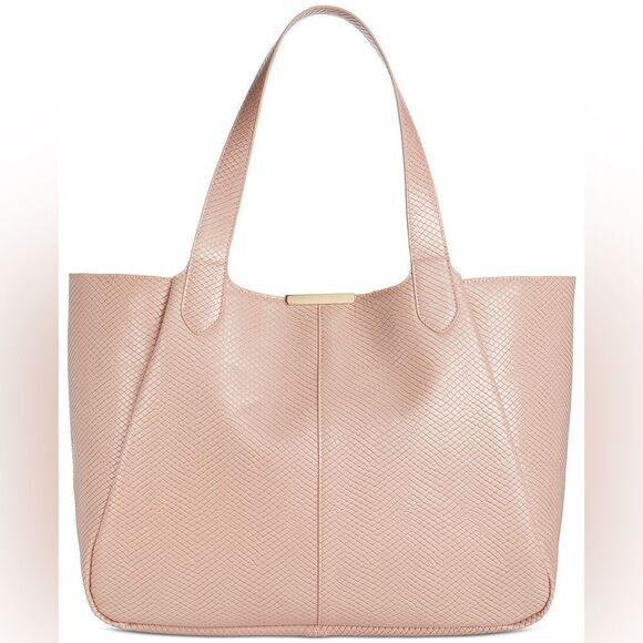 On 34th Azriell Embossed Tote Bag blush pink NWT - Picture 1 of 11